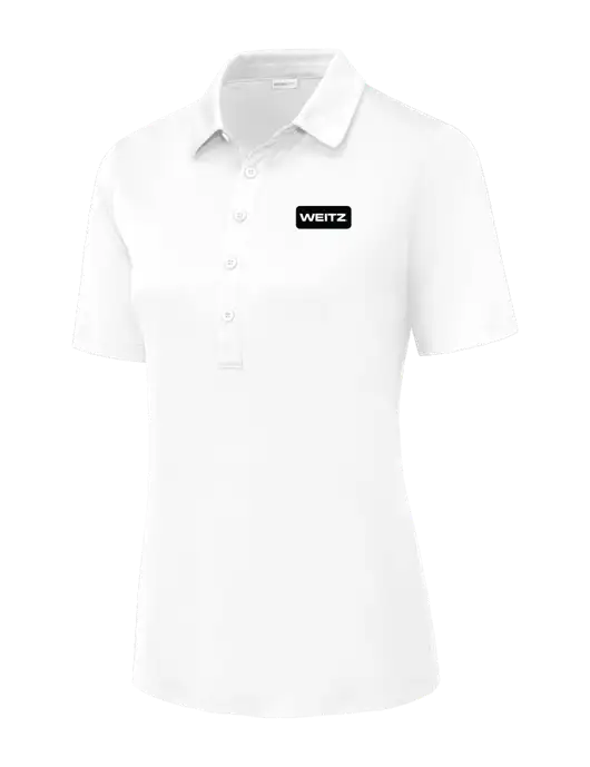 White Womens Posi-UV Pro Polo w/Weitz Logo