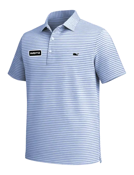 Vineyard Vines Light Navy Heathered Winstead Sankaty Polo w/Weitz Logo