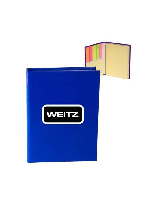 Dark Royal Blue Sticky Book Folio, 3.125 x 4.125 w/Weitz Logo