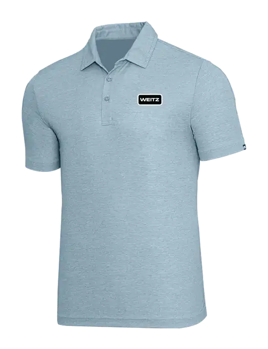 TravisMathew Light Blue Heather Oceanside Polo w/Weitz Logo