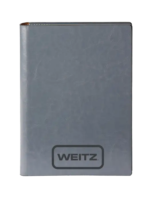 Fabrizio Grey 7 x 9.625 Padfolio & Notepad w/Weitz Logo