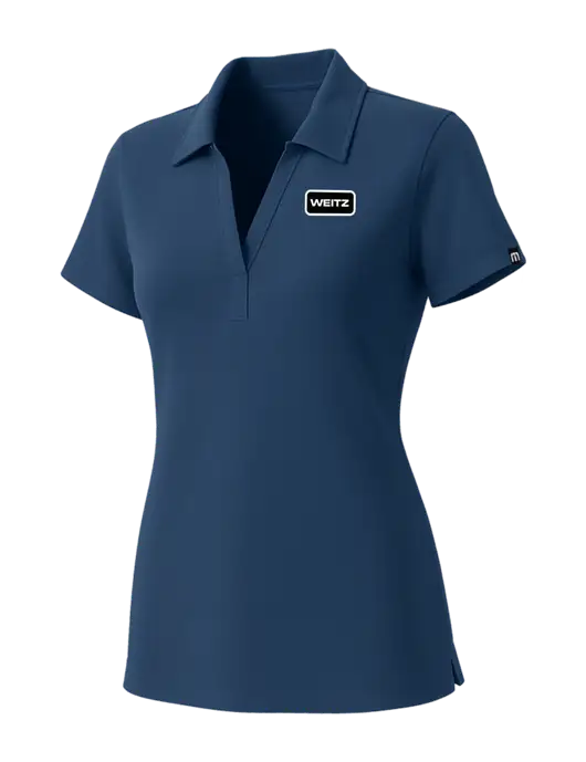 TravisMathew Womens Sapphire Medium Dark Glenview Solid Polo w/Weitz Logo