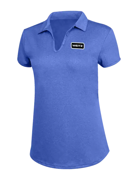 Womens Light Royal Trace Heather Polo w/Weitz Logo
