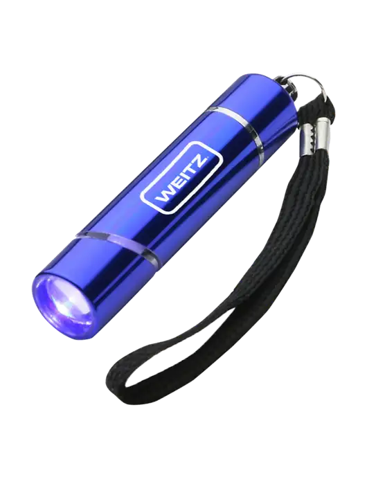 Blue Aluminum Scope LED Flashlight w/Weitz Logo