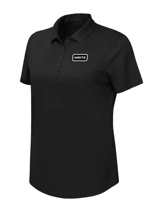 Callaway Womens Birdseye Black Polo w/Weitz Logo