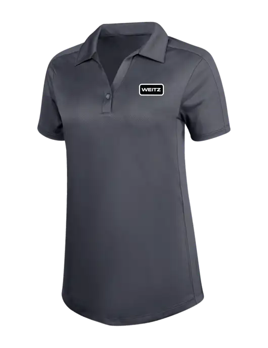 Womens Dark Grey Diamond Jacquard Polo w/Weitz Logo