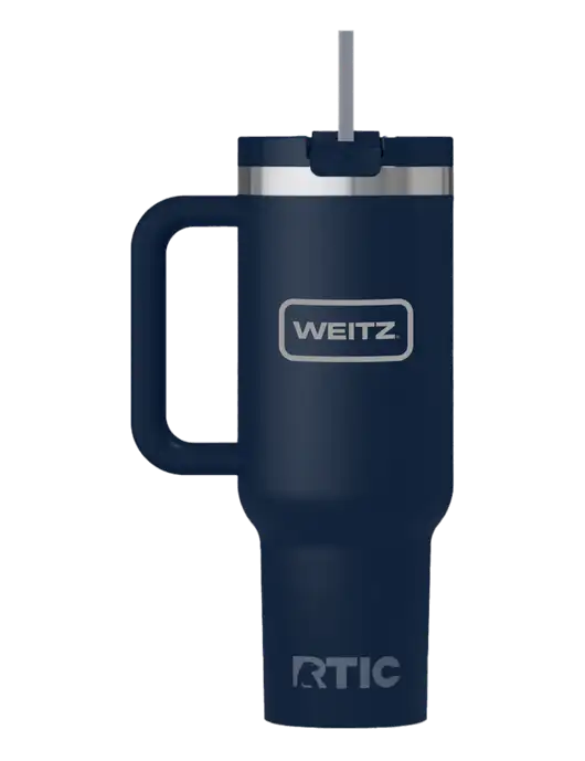 RTIC Road Trip 40 oz Navy Tumbler  w/Weitz Logo