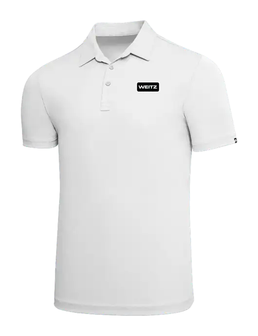 TravisMathew White Solid Oceanside Polo w/Weitz Logo