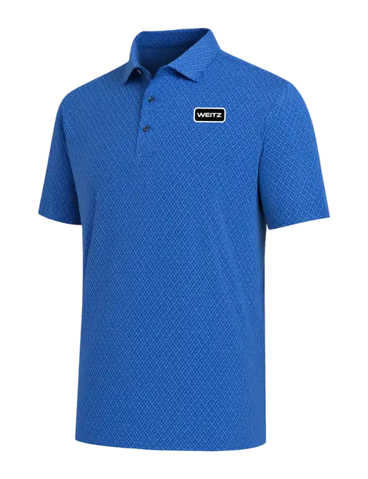 Callaway All-Over Stitched Royal Chev Polo  w/Weitz Logo