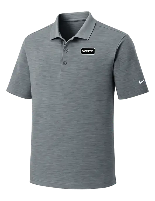 Nike Dri-FIT Medium Grey Striated Polo w/Weitz Logo