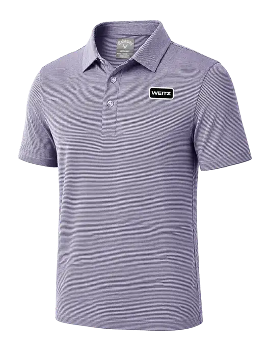 Callaway Navy Fine Line Stripe Polo w/Weitz Logo