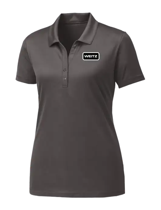 Womens Dark Grey PosiCharge Competitor Polo w/Weitz Logo