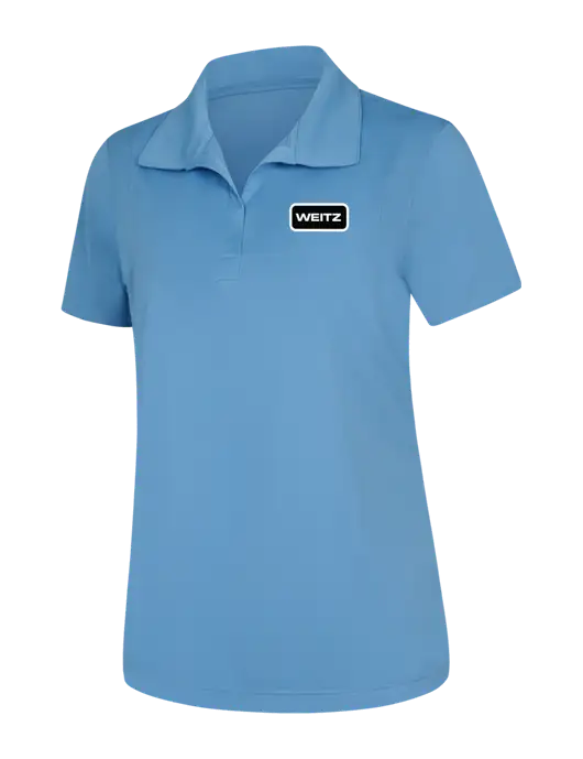 Womens Carolina Blue Micropique Sport-Wick Polo w/Weitz Logo
