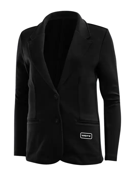 Black Womens Knit Blazer w/Weitz Logo