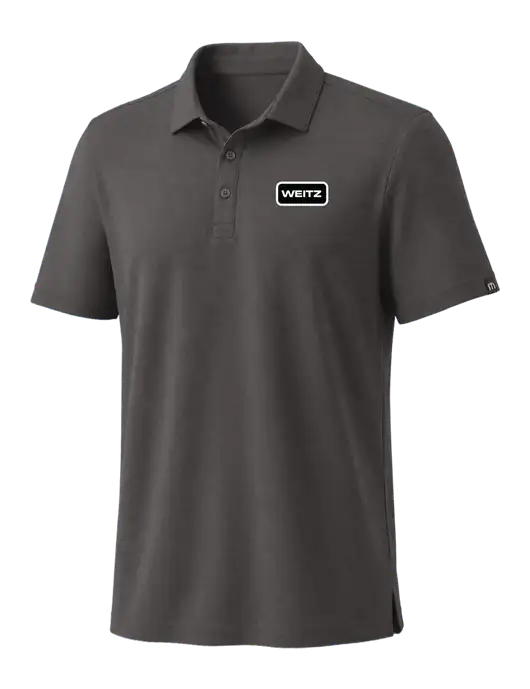 TravisMathew Med Dark Grey Coto Performance Polo w/Weitz Logo
