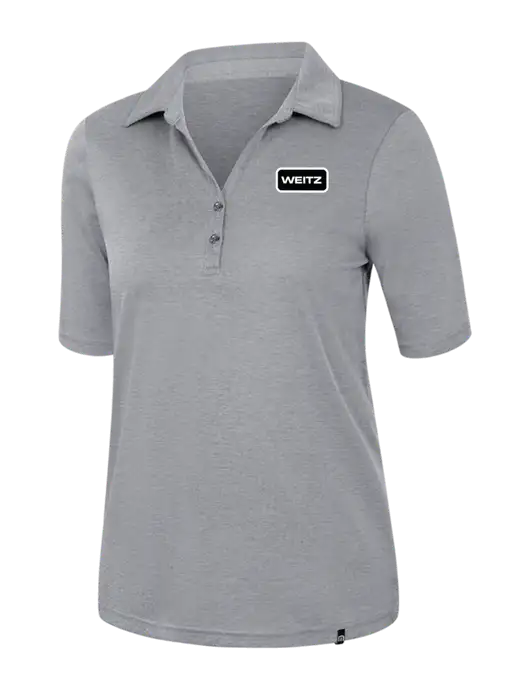 TravisMathew Womens Medium Grey Heather Sunsetters Polo w/Weitz Logo