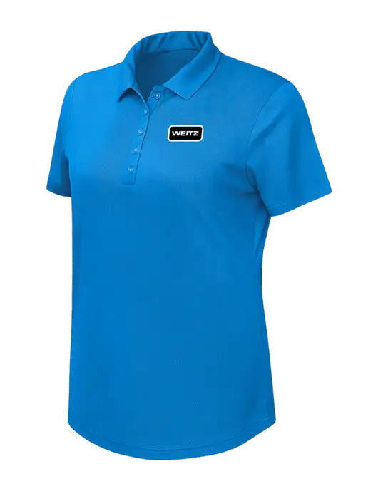 Callaway Womens Birdseye Dark Carolina Blue Polo w/Weitz Logo