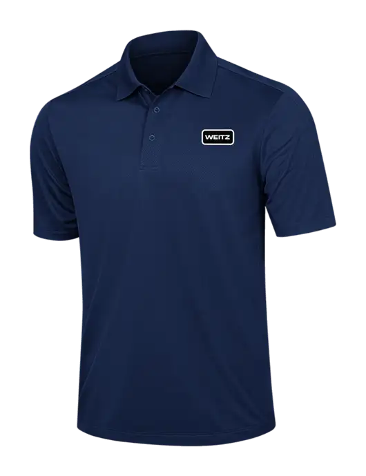 Dark Navy Diamond Textured Jacquard Polo w/Weitz Logo