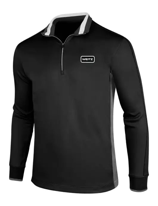 NIKE Black/Dark Grey/White Dry-Fit 1/2 Zip Cover-Up w/Weitz Logo