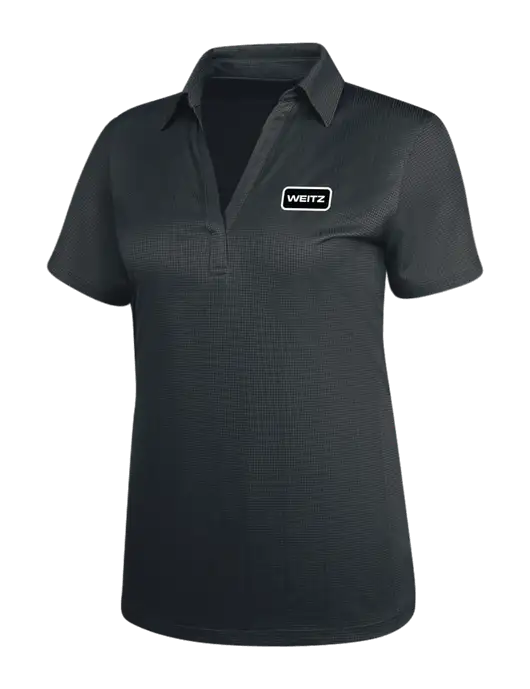Dark Grey Womens Performance Fine Jacquard Polo w/Weitz Logo
