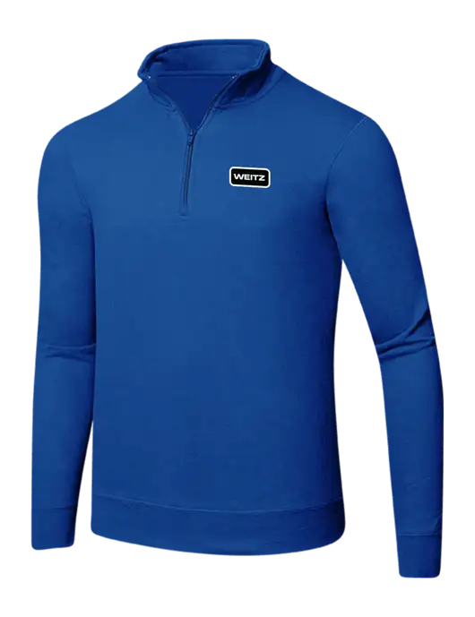 True Royal 8.5 oz Ring Spun 1/4 Zip Pullover Sweatshirt w/Weitz Logo