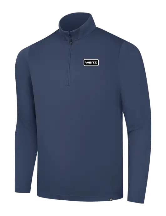 TravisMathew Navy Coveside ¼-Zip w/Weitz Logo