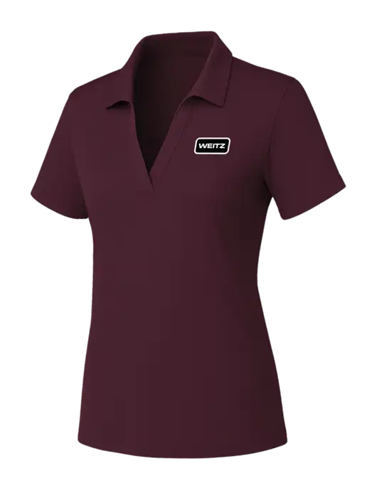 Womens Maroon PosiCharge RacerMesh Polo w/Weitz Logo
