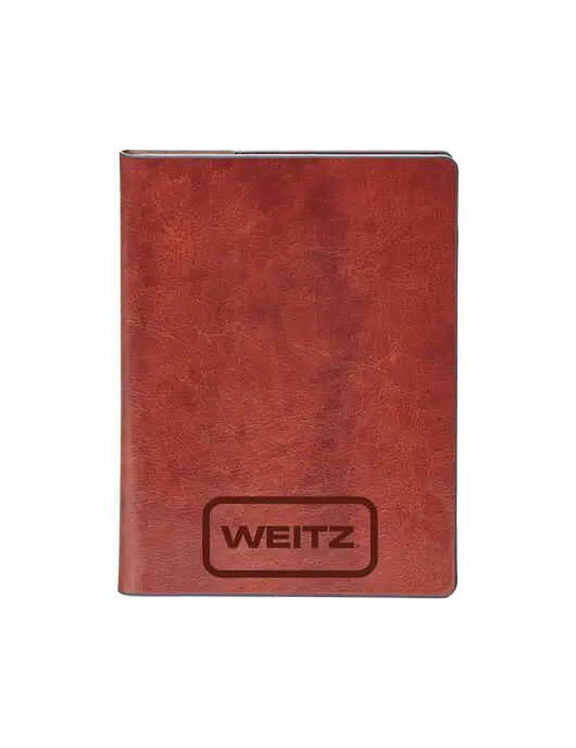 Fabrizio Brown Rfid Passport Holder w/Weitz Logo