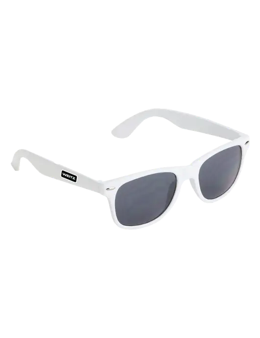 Daytona White Sunglasses w/Weitz Logo