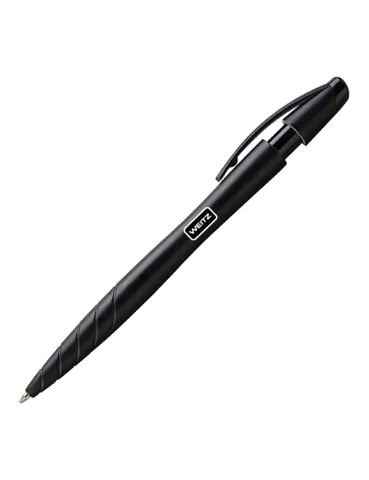 Awali Black Metallic Pen - Black Ink w/Weitz Logo