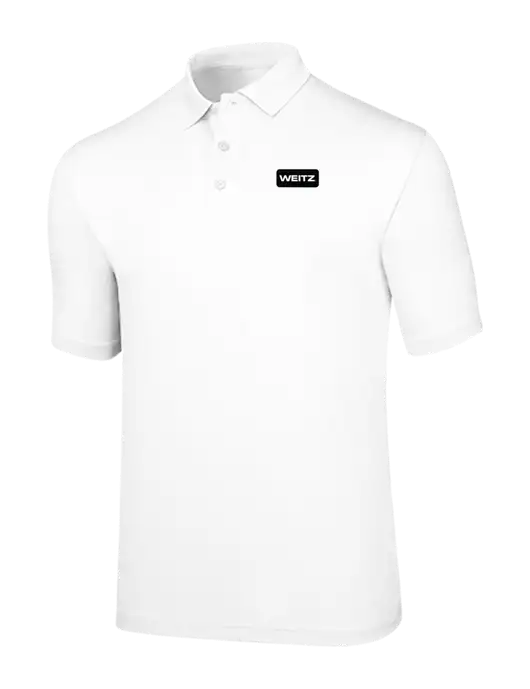 Callaway Opti-Dri White Chev Polo w/Weitz Logo