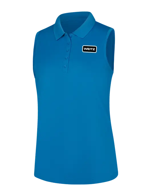 Womens Light Royal Dry Zone UV Micro-Mesh Sleeveless Polo w/Weitz Logo