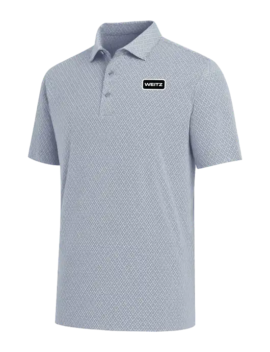Callaway All-Over Stitched Medium Grey Chev Polo  w/Weitz Logo