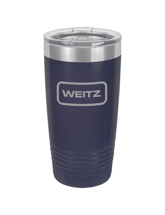 Polar Camel 20 oz Powder Coated Navy Vacuum Insulated Tumbler w/Weitz Logo