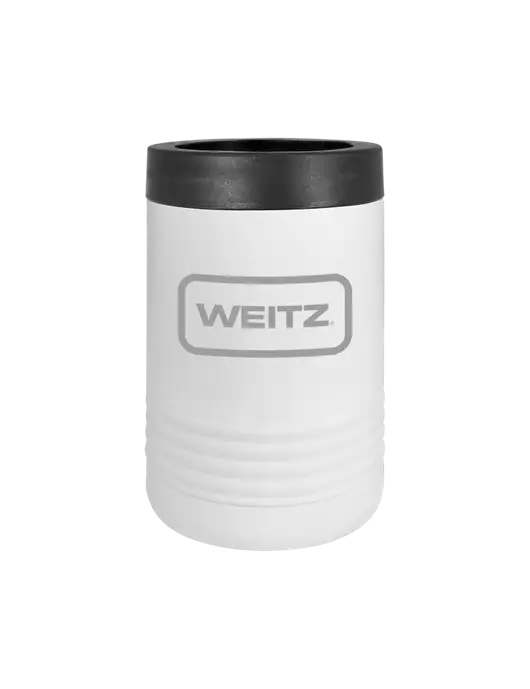 Polar Camel 12 oz Powder Coated White Vacuum Insulated Beverage Holder w/Weitz Logo