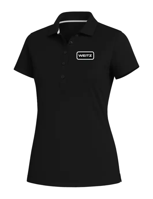 Fairway & Greene Womens Black Claire Tech Polo w/Weitz Logo