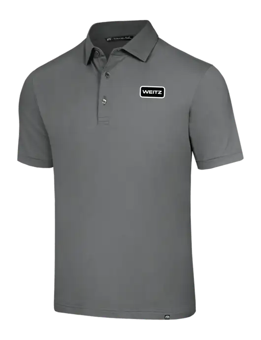 TravisMathew Grey Glenview Solid Polo w/Weitz Logo