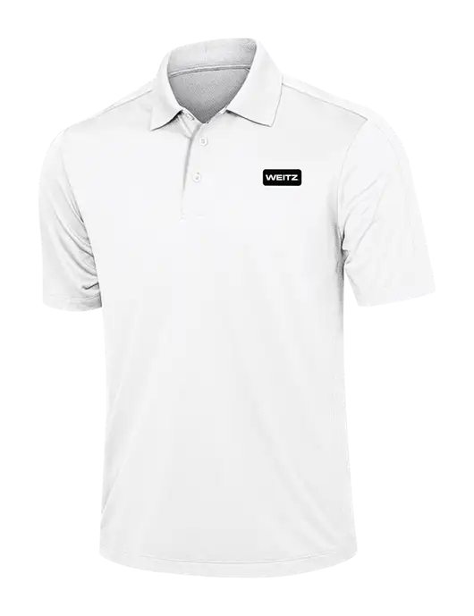 White Diamond Textured Jacquard Polo w/Weitz Logo
