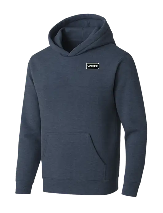 BELLA+CANVAS Heather Navy Sponge Fleece Pullover Hoodie w/Weitz Logo