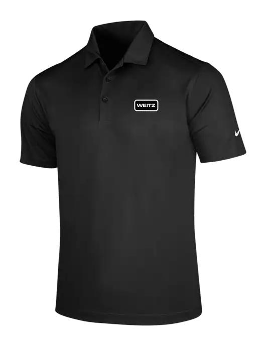 NIKE Black Dri-Fit Vertical Mesh Polo w/Weitz Logo