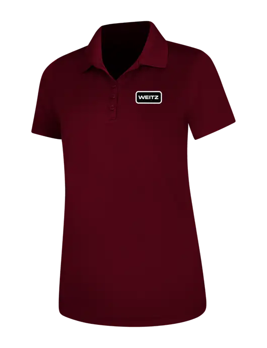 Maroon Womens Dry Zone UV Mesh Polo w/Weitz Logo