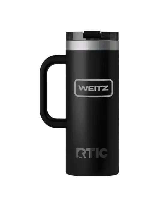 RTIC Road Trip 20 oz Black Travel Mug w/Weitz Logo