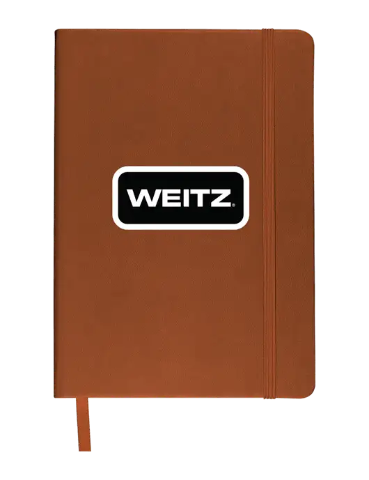 Leeman Light Brown Tuscany Journal 5.75 x 8.25 w/Weitz Logo