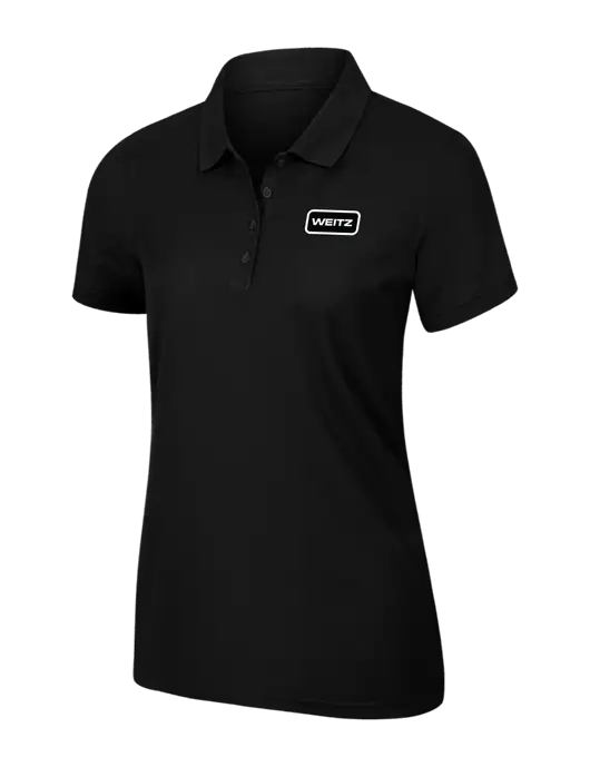Womens Black Core Classic Pique Polo w/Weitz Logo