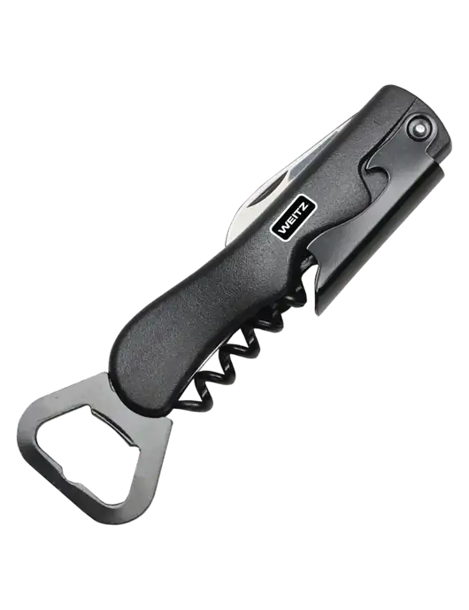 Sleek Black Bottle Opener w/Weitz Logo