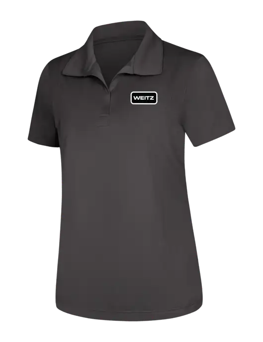 Womens Dark Grey Micropique Sport-Wick Polo w/Weitz Logo