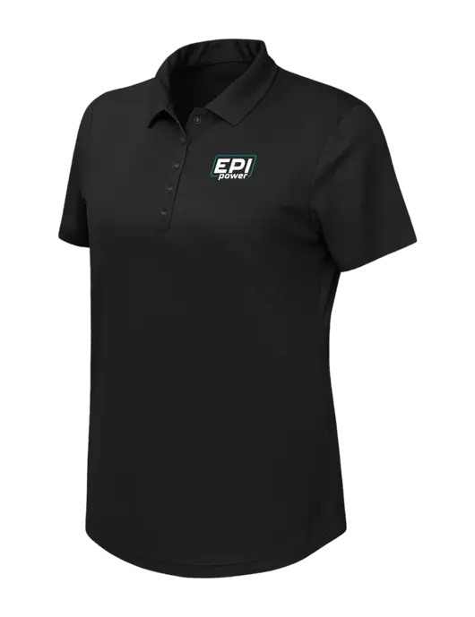 Callaway Womens Birdseye Black Polo w/EPI Logo