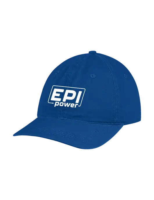 Garment Washed Unstructured Twill Royal Cap w/EPI Logo