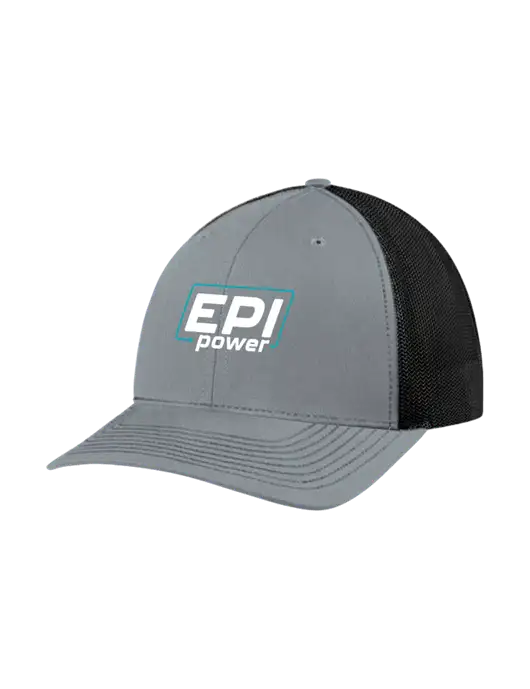 Richardson Adjustable Snapback Original 112 Trucker Cap Heather Grey w/Black Mesh w/EPI Logo