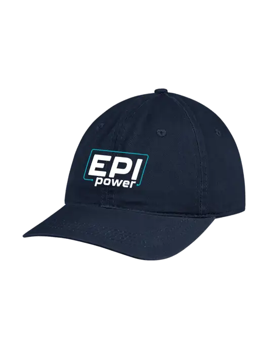 Garment Washed Unstructured Twill Navy Cap w/EPI Logo